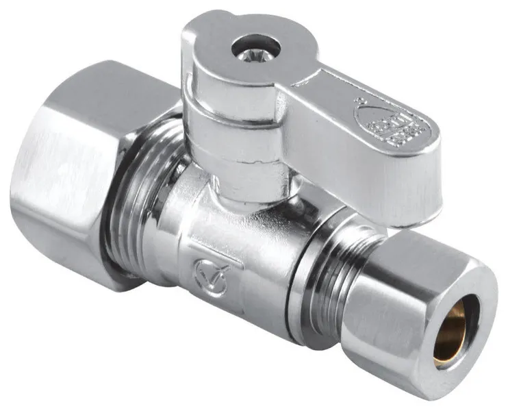 Kingston Brass KF5335 Baseline 1-5/8"H Straight Stop Valve - Polished Chrome