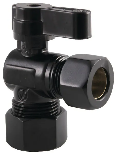 Kingston Brass KF5440 2-5/16"H Angle Stop Valve - Matte Black