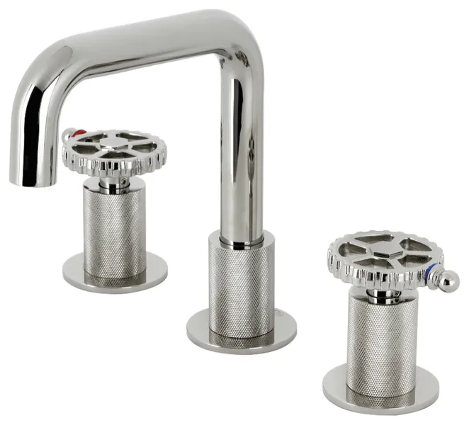 Kingston Brass KS1416CG Widespread Bathroom Faucet, Push Pop-Up