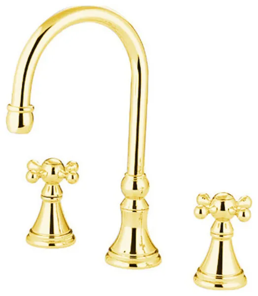 Kingston Brass KS234.KX Governor Deck Mounted Roman Tub Filler - Polished Brass