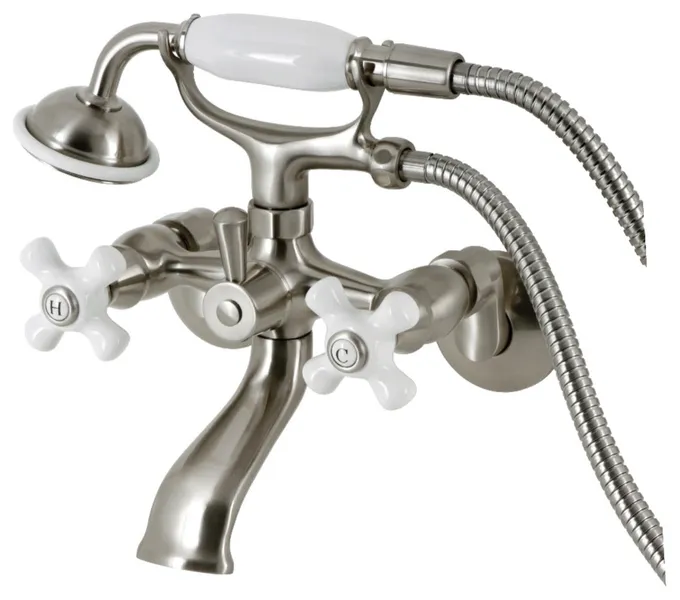 Kingston Brass KS265PX Kingston Wall Mounted 7-5/16" Tub Filler - Brushed