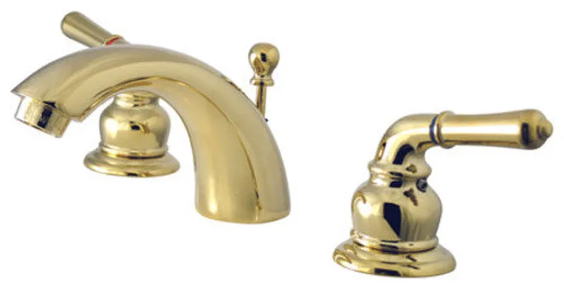 Kingston Brass KS295 Naples 1.2 GPM Mini-Widespread Bathroom - Polished Brass
