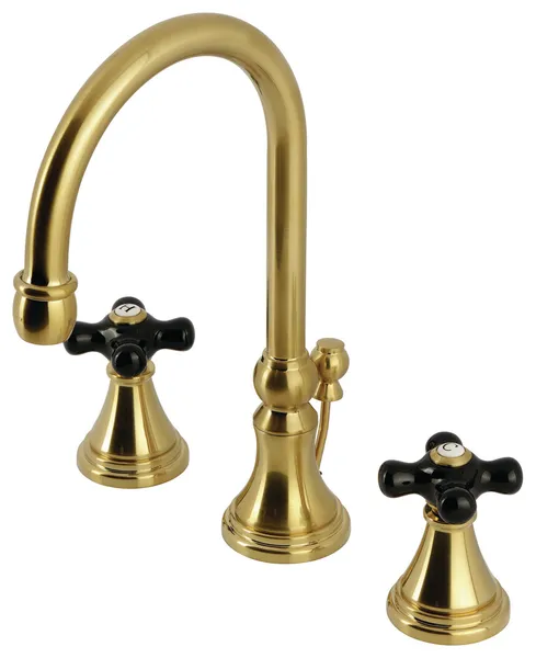 Kingston Brass KS298.PKX Duchess 1.2 GPM Widespread Bathroom - Brushed Brass