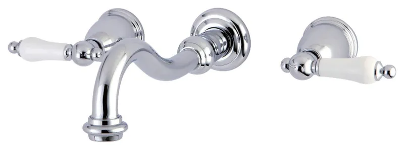 Kingston Brass KS302.PL Restoration Wall Mounted Tub Filler - Polished Chrome