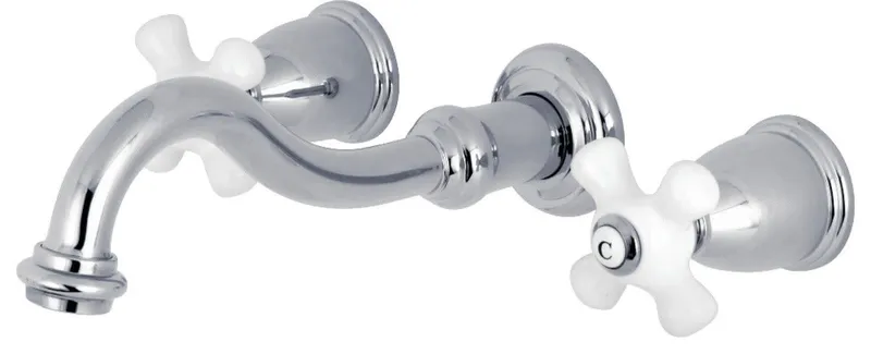 Kingston Brass KS302.PX Restoration Wall Mounted Tub Filler - Polished Chrome