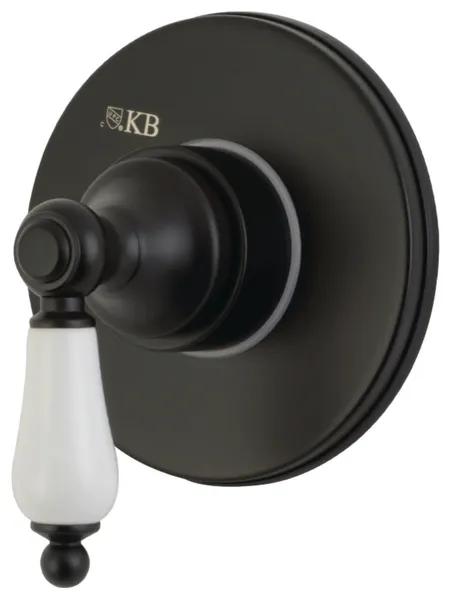 Kingston Brass KS303.PL Single Handle 3 Function Diverter Valve - Matte Black