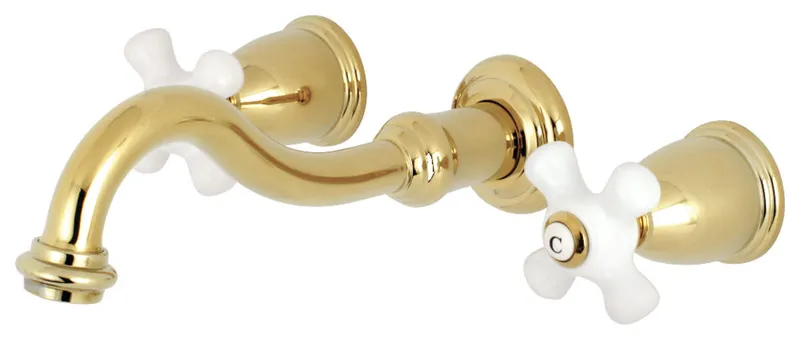 Kingston Brass KS312.PX Vintage 1.2 GPM Wall Mounted Widespread - Polished