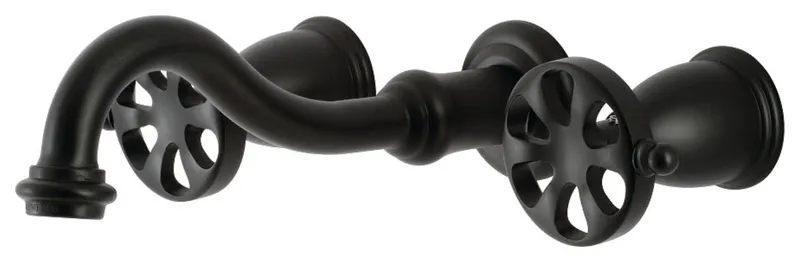 Kingston Brass KS312.RX Belknap 1.2 GPM Wall Mounted Widespread - Matte Black