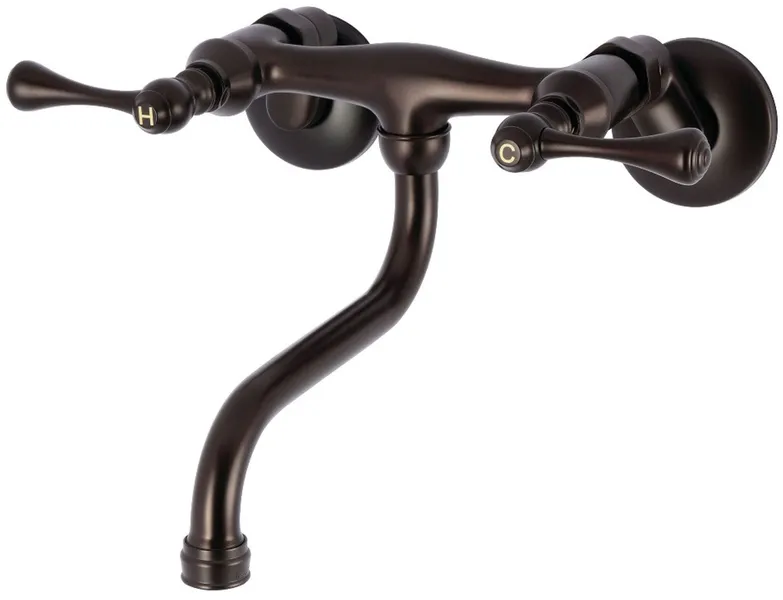 Kingston Brass KS316 Kingston 1.2 GPM Wall Mounted Bridge - Oil Rubbed Bronze
