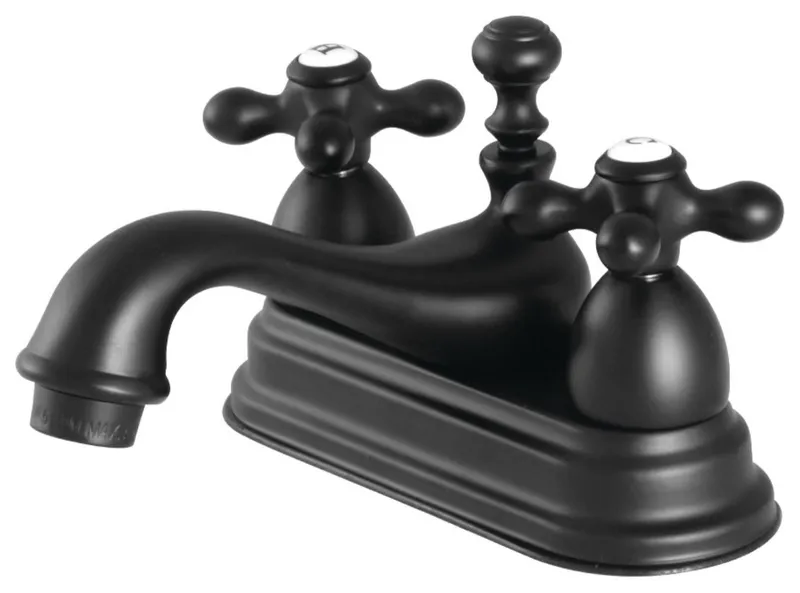 Kingston Brass KS360.AX Restoration 1.2 GPM Centerset Bathroom - Matte Black