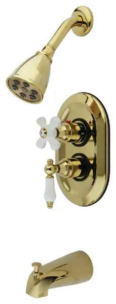 Kingston Brass KS363.0PL Tub and Shower Trim Package - Polished Brass