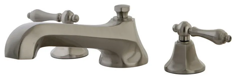 Kingston Brass KS430.AL Metropolitan Deck Mounted Roman Tub - Brushed Nickel