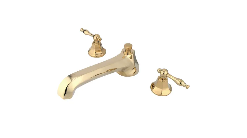 Kingston Brass KS430.NL Metropolitan Deck Mounted Roman Tub - Polished Brass