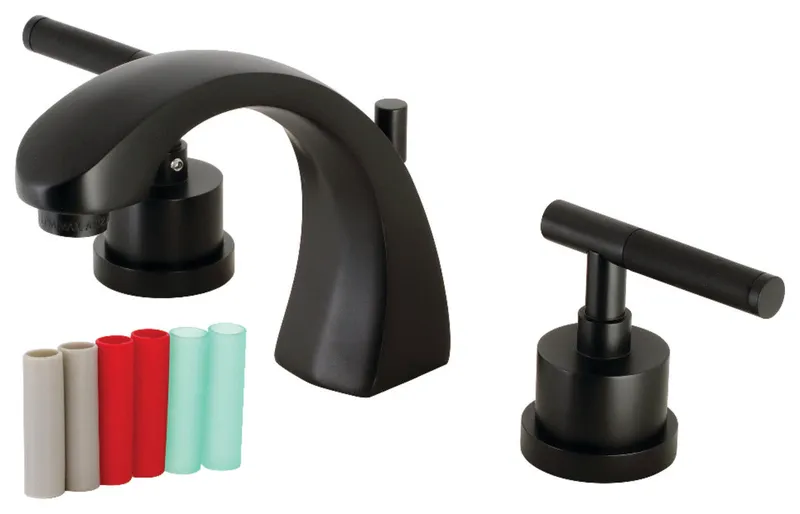 Kingston Brass KS498.CKL Kaiser 1.2 GPM Widespread Bathroom - Matte Black