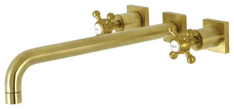 Kingston Brass KS604.BX Metropolitan Wall Mounted Roman Tub - Brushed Brass