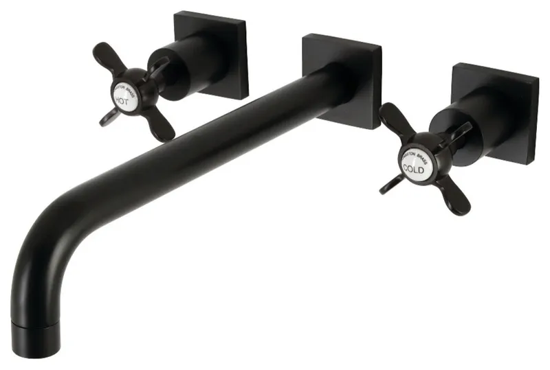Kingston Brass KS605.BEX Essex Wall Mounted Roman Tub Filler - Matte Black