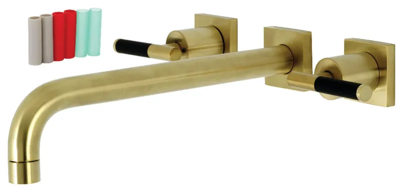 Kingston Brass KS605.CKL Kaiser Wall Mounted Roman Tub Filler - Brushed Brass