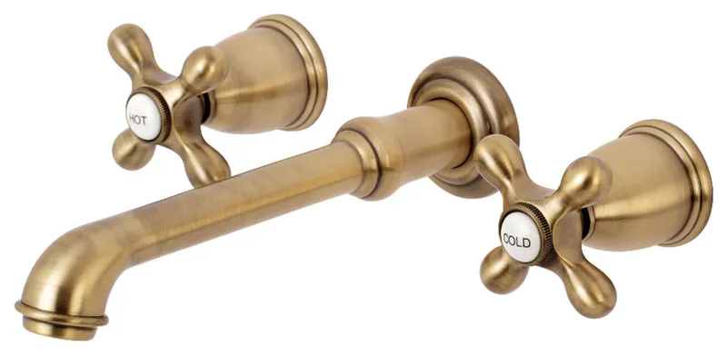 Kingston Brass KS702.AX English Country Wall Mounted Roman Tub - Antique Brass