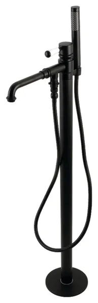 Kingston Brass KS703.DPL Paris Floor Mounted Tub Filler - Matte Black