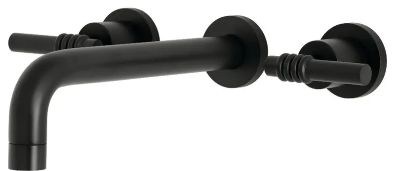 Kingston Brass KS802.ML Milano Wall Mounted Tub Filler - Matte Black
