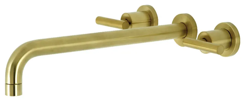 Kingston Brass KS804.CML Manhattan Wall Mounted Roman Tub Filler - Brushed