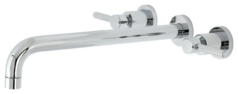 Kingston Brass KS804.DL Concord Wall Mounted Roman Tub Filler - Polished Chrome