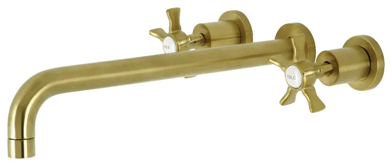 Kingston Brass KS804.NX Hamilton Wall Mounted Roman Tub Filler - Brushed Brass
