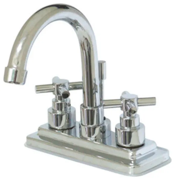 Kingston Brass KS866.EX Elinvar 1.2 GPM Centerset Bathroom Faucet - Polished