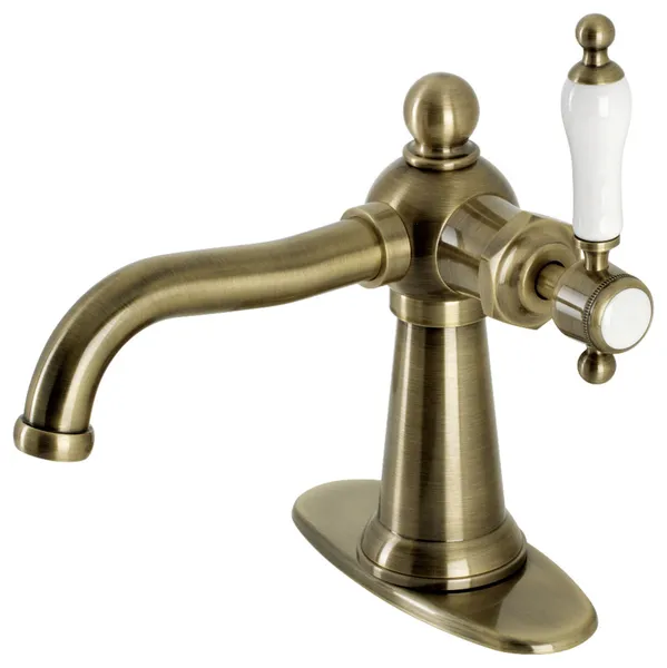 Kingston Brass KSD15.KL Nautical 1.2 GPM Deck Mounted 1 Hole - Antique Brass
