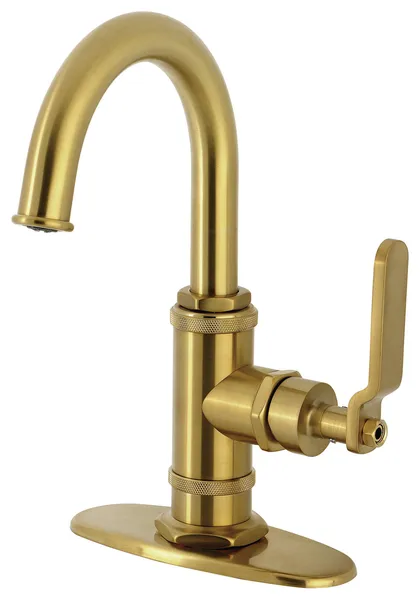 Kingston Brass KSD221.KL Whitaker 1.2 GPM 1 Hole Bathroom Faucet - Brushed