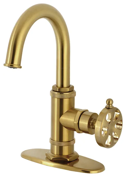 Kingston Brass KSD221.RX Belknap 1.2 GPM 1 Hole Bathroom Faucet - Brushed Brass