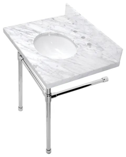 Kingston Brass KVPB30M8.ST-D-SET Dreyfuss 30" x 22" Carrara - Marble White /