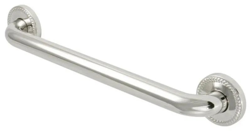 Kingston Brass Laurel 19 1/8" Wall Mount Grab Bar, DR814166 in Polished Nickel