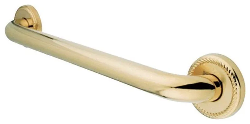 Kingston Brass Laurel 35 1/8" Wall Mount Grab Bar, DR814322 in Polished Brass