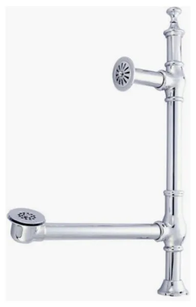 Kingston Brass Lever Style Clawfoot Tub Drain, Polished Chrome