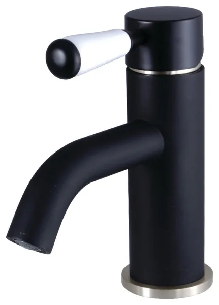Kingston Brass LS822.DPL Paris 1.2 GPM 1 Hole Bathroom Faucet - Matte Black /