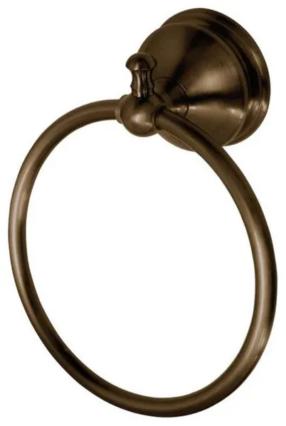 Kingston Brass Naples 6" Wall Mount Towel Ring, BA7614AB in Antique Brass