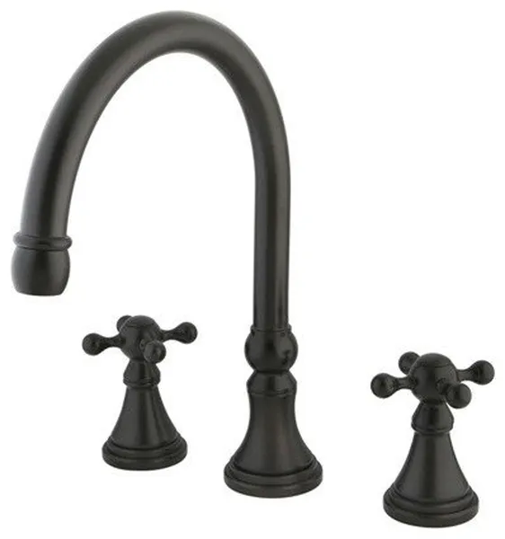 Kingston Brass Oil Rubbed Bronze Roman Two Handle Roman Tub Filler KS2345KX