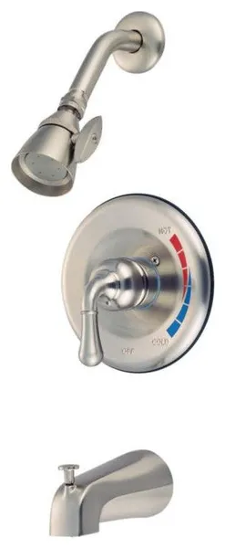 Kingston Brass One Lever Handle Water Saving Tub and Shower Faucet, GKB638T