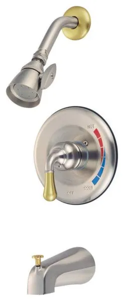 Kingston Brass One Lever Handle Water Saving Tub and Shower Faucet, GKB639T