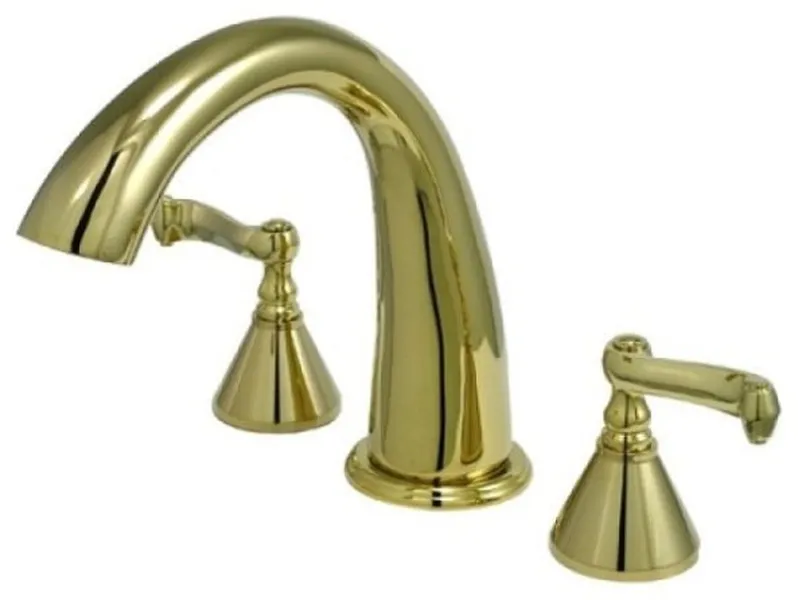 Kingston Brass Polished Brass Roman Two Handle Roman Tub Filler KS2362FL
