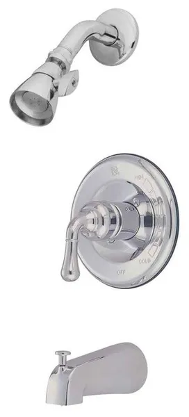 Kingston Brass Polished Chrome Magellan Single Handle Tub & Shower Faucet KB1631