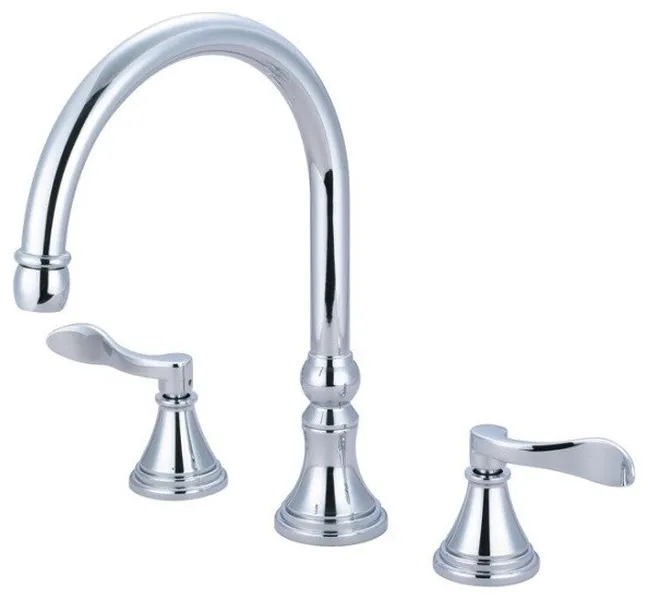 Kingston Brass Polished Chrome Nu French Two Handle Roman Tub Filler KS2341DFL