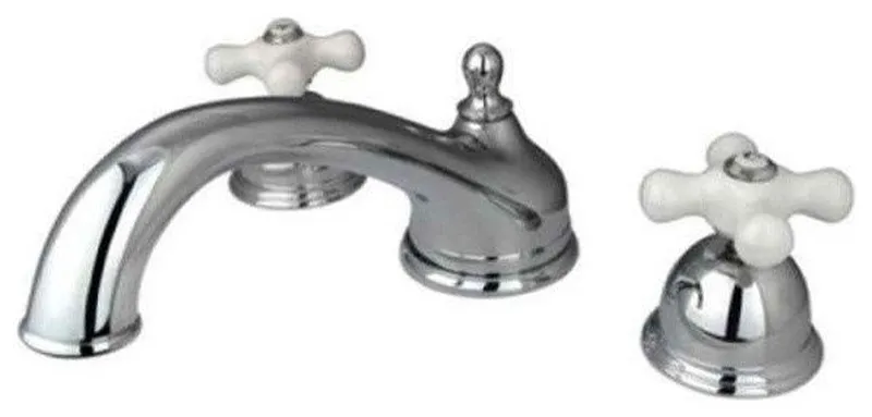 Kingston Brass Polished Chrome Vintage Two Handle Roman Tub Filler KS3351PX