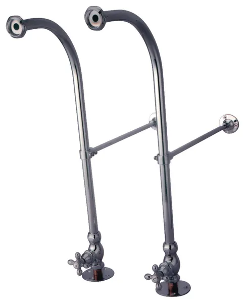 Kingston Brass Rigid Freestand Supplies With Stops, Polished Chrome