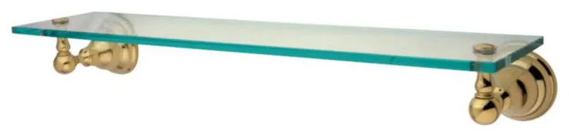Kingston Brass Royale 20 1/2" Wall Mount Glass Shelf in Polished Brass, BA5569PB