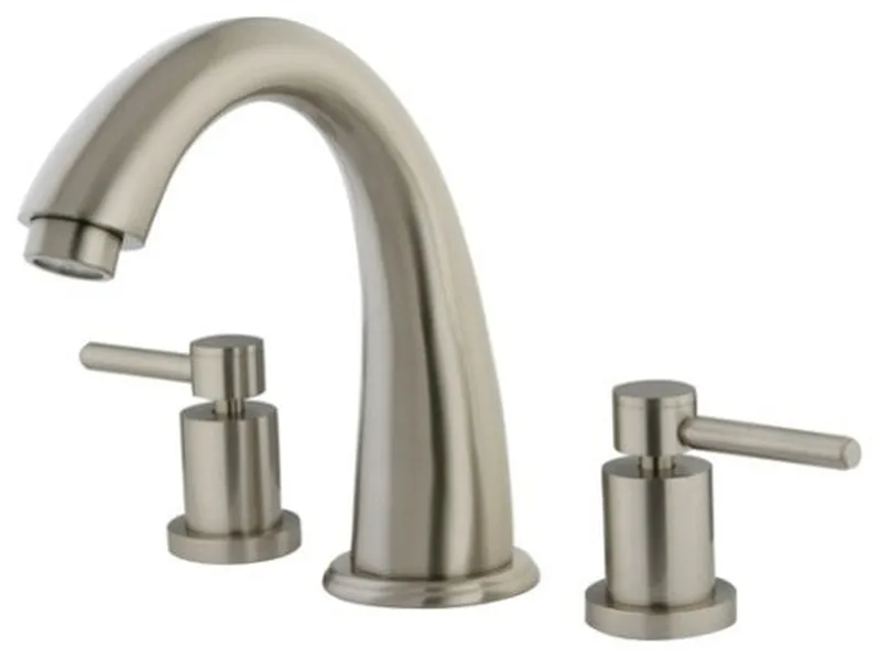 Kingston Brass Satin Nickel Concord Two Handle Roman Tub Filler KS2368DL
