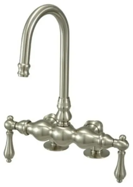 Kingston Brass Satin Nickel Vintage Deck Mount Clawfoot Tub Filler CC91T8