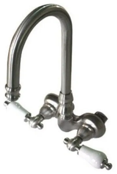 Kingston Brass Satin Nickel Vintage Wall Mount Clawfoot Tub Filler CC75T8