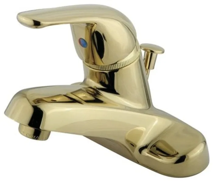 Kingston Brass Single-Handle 4" Centerset Bathroom Faucet, Polished Brass